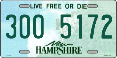 NH license plate 3005172