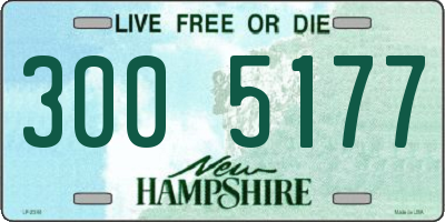 NH license plate 3005177