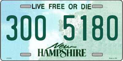 NH license plate 3005180