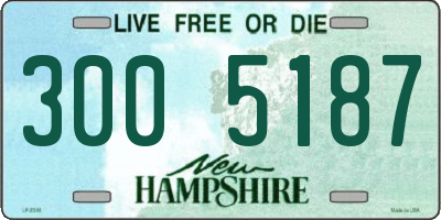 NH license plate 3005187