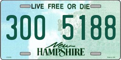 NH license plate 3005188