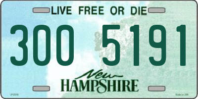 NH license plate 3005191