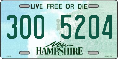 NH license plate 3005204