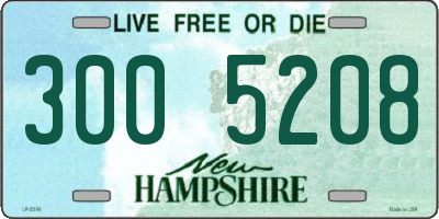 NH license plate 3005208