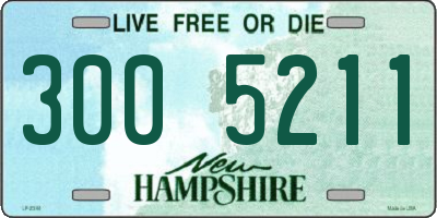 NH license plate 3005211
