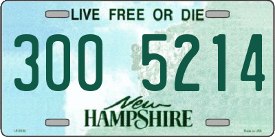 NH license plate 3005214