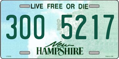 NH license plate 3005217
