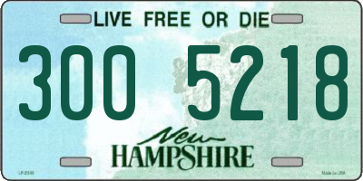 NH license plate 3005218
