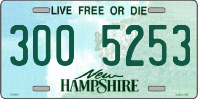NH license plate 3005253