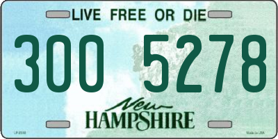 NH license plate 3005278