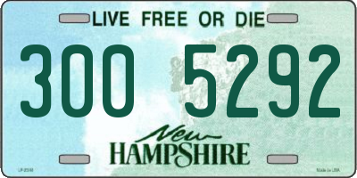 NH license plate 3005292