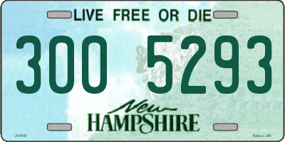 NH license plate 3005293