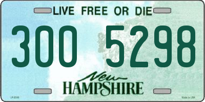 NH license plate 3005298