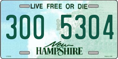 NH license plate 3005304