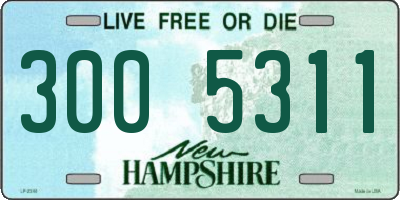 NH license plate 3005311