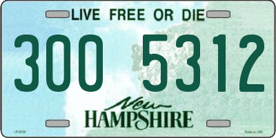 NH license plate 3005312