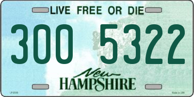 NH license plate 3005322