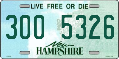 NH license plate 3005326