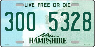 NH license plate 3005328