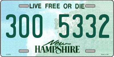NH license plate 3005332
