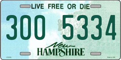 NH license plate 3005334