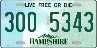 NH license plate 3005343