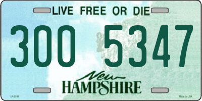 NH license plate 3005347