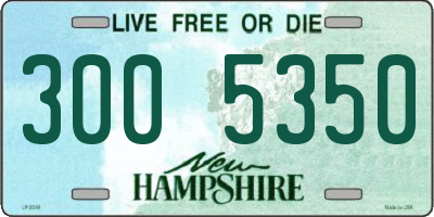 NH license plate 3005350