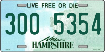 NH license plate 3005354