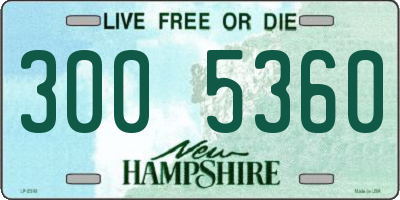 NH license plate 3005360
