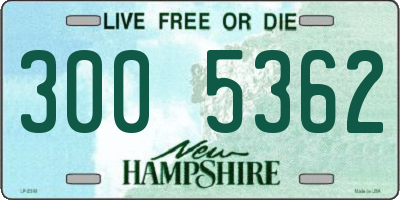 NH license plate 3005362