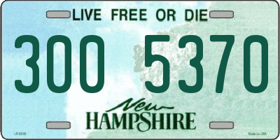 NH license plate 3005370