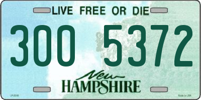 NH license plate 3005372