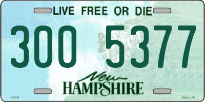 NH license plate 3005377