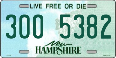 NH license plate 3005382