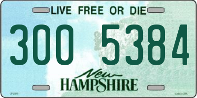 NH license plate 3005384