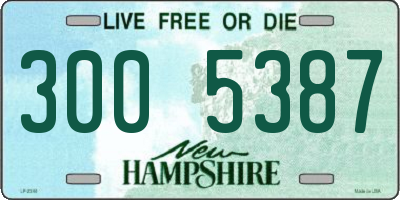 NH license plate 3005387