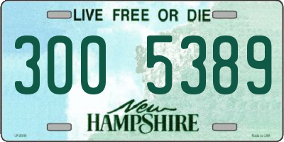 NH license plate 3005389