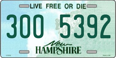 NH license plate 3005392