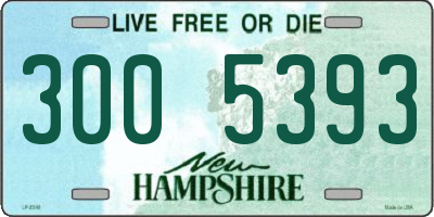 NH license plate 3005393