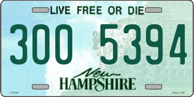 NH license plate 3005394