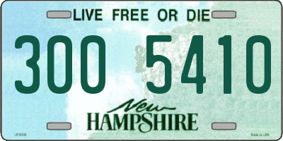 NH license plate 3005410
