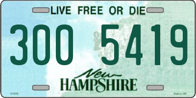 NH license plate 3005419