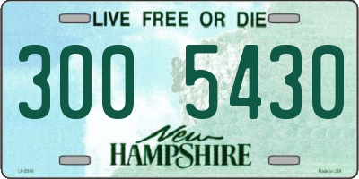 NH license plate 3005430