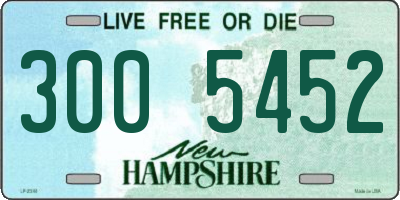 NH license plate 3005452