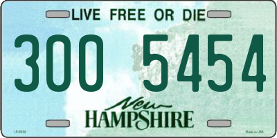 NH license plate 3005454