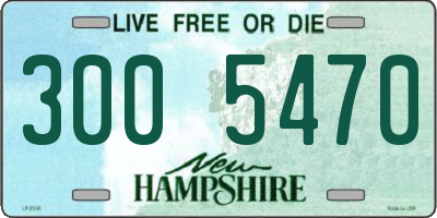 NH license plate 3005470