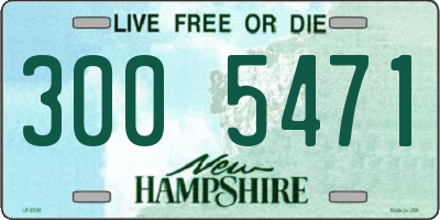 NH license plate 3005471