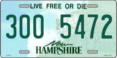 NH license plate 3005472