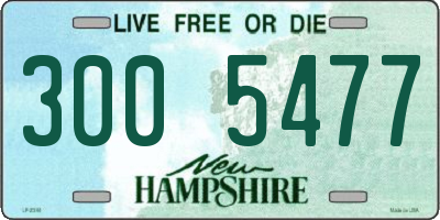 NH license plate 3005477